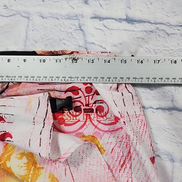 Terry Cycling WOMENS SZ M Bike Wrap Skirt Skort Pink Hula Girl Print VINTAGE Y2K - Picture 9 of 15